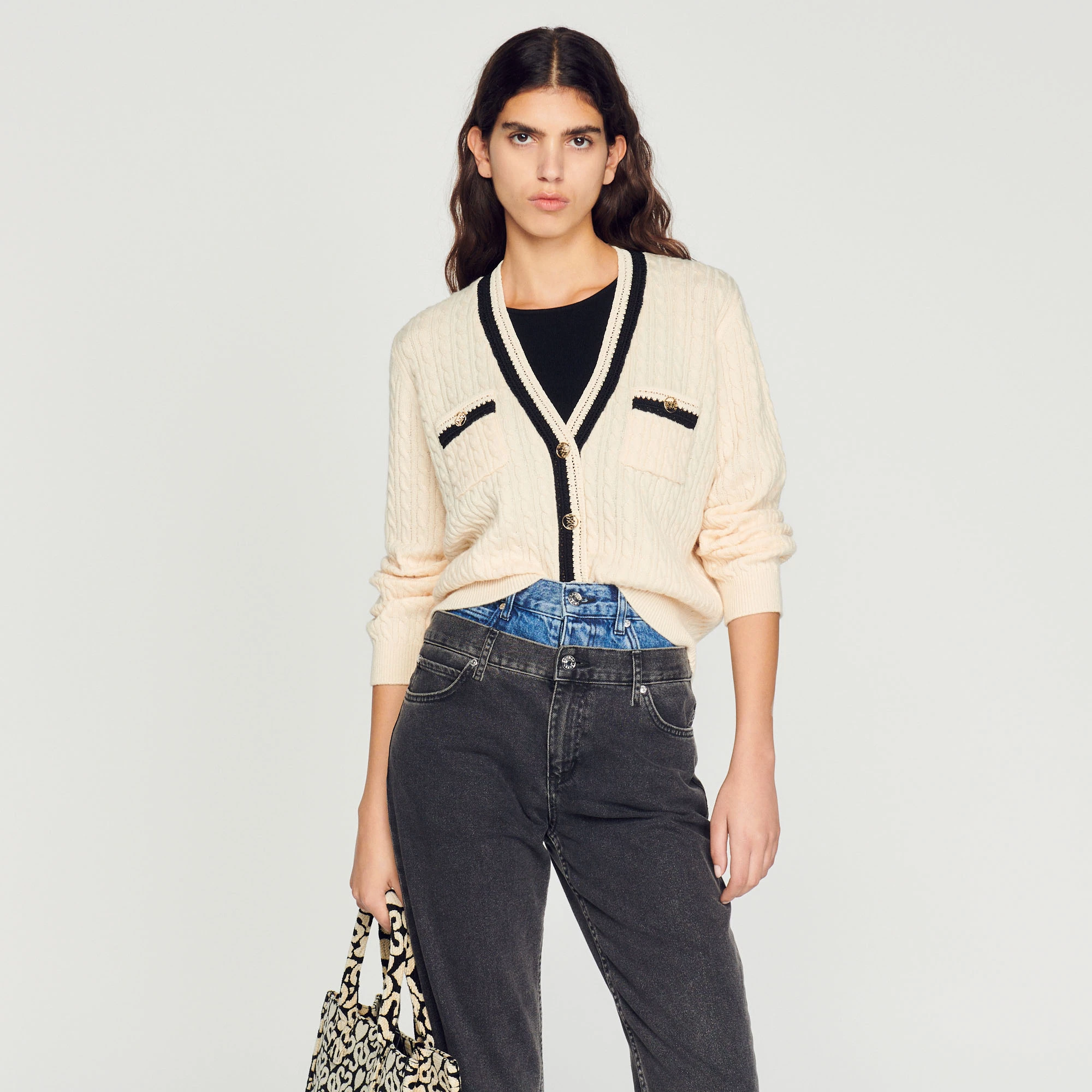 Outlet ???? Sandro Cable-knit Cardigan Ecru ???? 4 Outlet ???? Sandro Cable-knit Cardigan Ecru ???? - Image 4