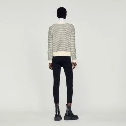 Deals ⭐ Sandro Striped Knit Cardigan Ecru ⌛ 11 Deals ⭐ Sandro Striped Knit Cardigan Ecru ⌛ -Sandro Shop Sandro SFPCA00690 11 V 5