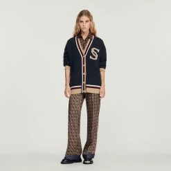 Best deal ⭐ Sandro ???? Coatigan With Double S Patch Dark Grey ???? 10 Best deal ⭐ Sandro ???? Coatigan With Double S Patch Dark Grey ???? -Sandro Shop Sandro SFPCA00697 240 V 4