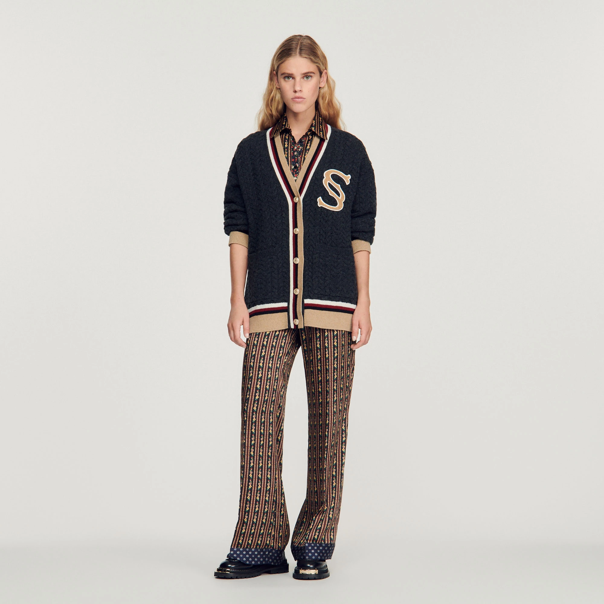 Best deal ⭐ Sandro ???? Coatigan With Double S Patch Dark Grey ???? 4 Best deal ⭐ Sandro ???? Coatigan With Double S Patch Dark Grey ???? - Image 4