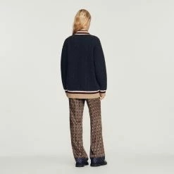 Best deal ⭐ Sandro ???? Coatigan With Double S Patch Dark Grey ???? 11 Best deal ⭐ Sandro ???? Coatigan With Double S Patch Dark Grey ???? -Sandro Shop Sandro SFPCA00697 240 V 5