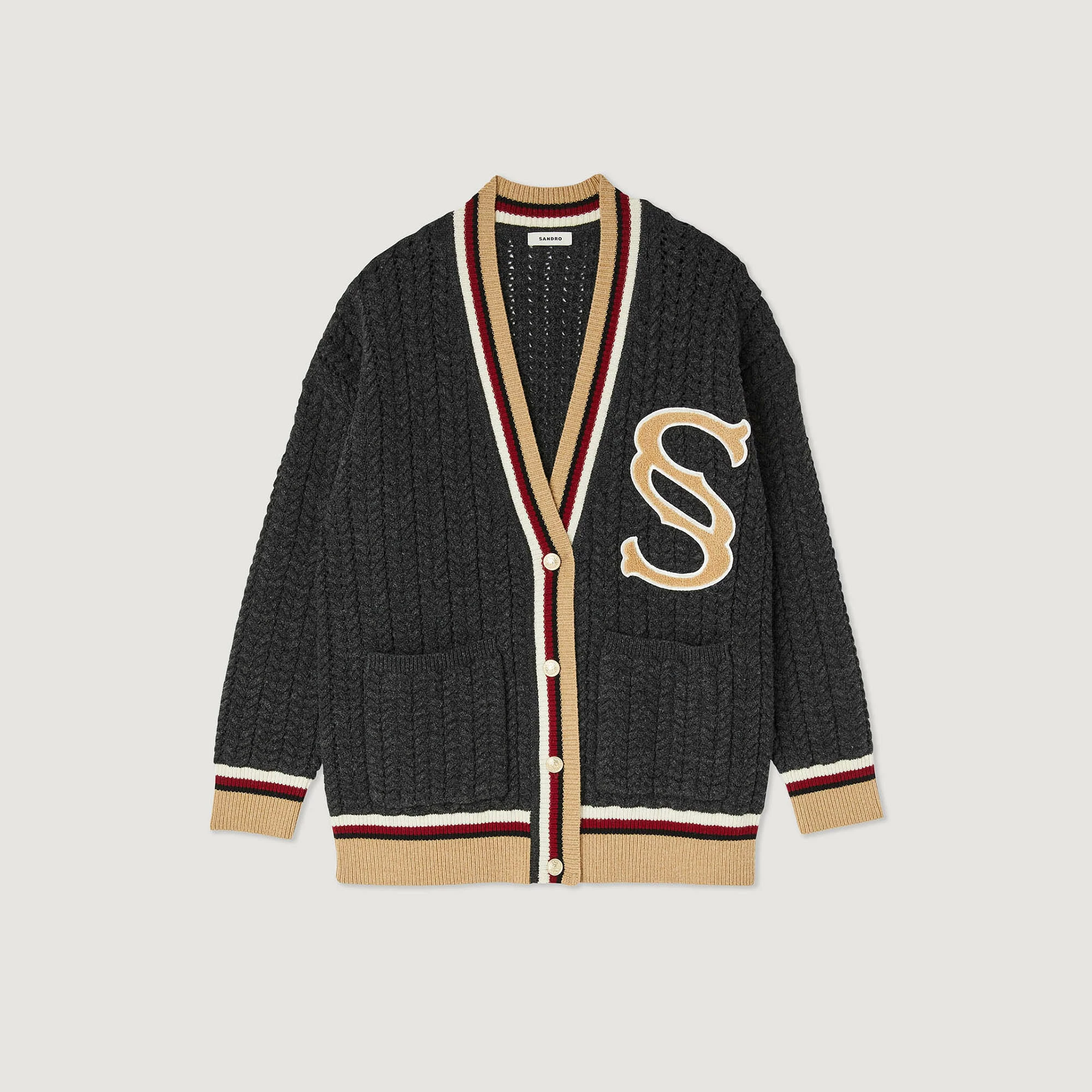 Best deal ⭐ Sandro ???? Coatigan With Double S Patch Dark Grey ???? 7 Best deal ⭐ Sandro ???? Coatigan With Double S Patch Dark Grey ???? - Image 7