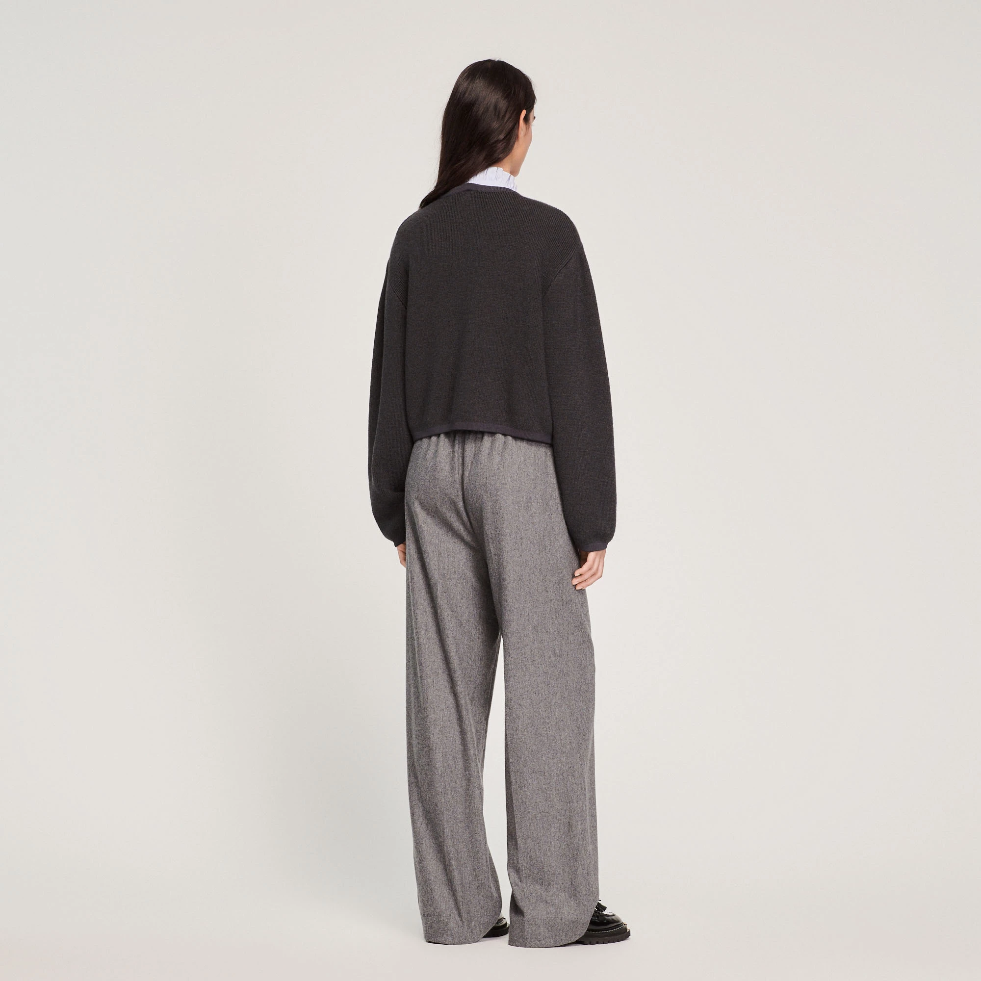 Top 10 ✨ Sandro Knit Cardigan With Embroidered Pocket Charcoal Grey ???? 6 Top 10 ✨ Sandro Knit Cardigan With Embroidered Pocket Charcoal Grey ???? - Image 6