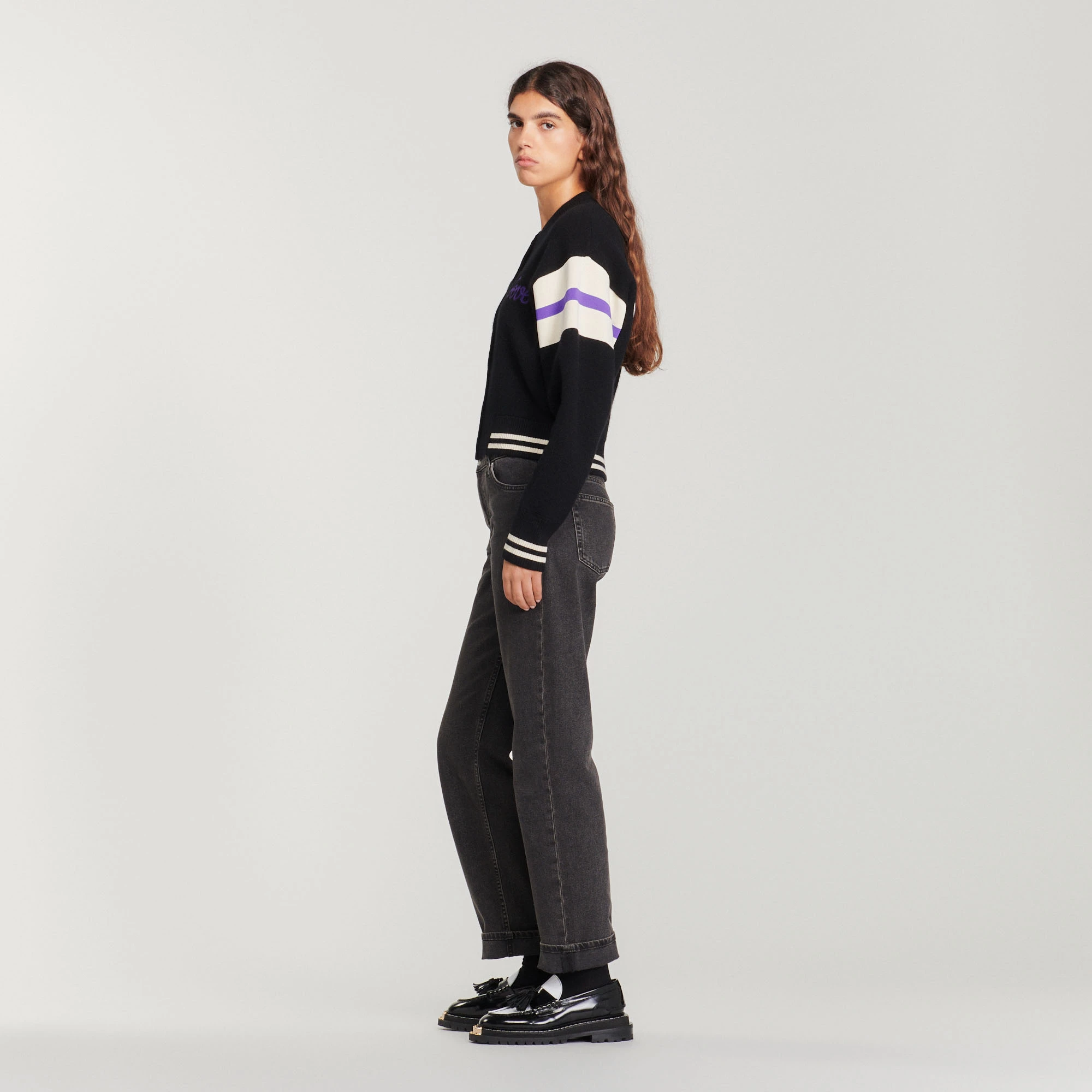 Flash Sale ???? Sandro Knit Teddy-style Cardigan Black ⌛ 6 Flash Sale ???? Sandro Knit Teddy-style Cardigan Black ⌛ - Image 6