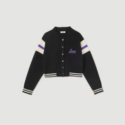 Flash Sale ???? Sandro Knit Teddy-style Cardigan Black ⌛ 13 Flash Sale ???? Sandro Knit Teddy-style Cardigan Black ⌛ -Sandro Shop Sandro SFPCA00701 20 V P