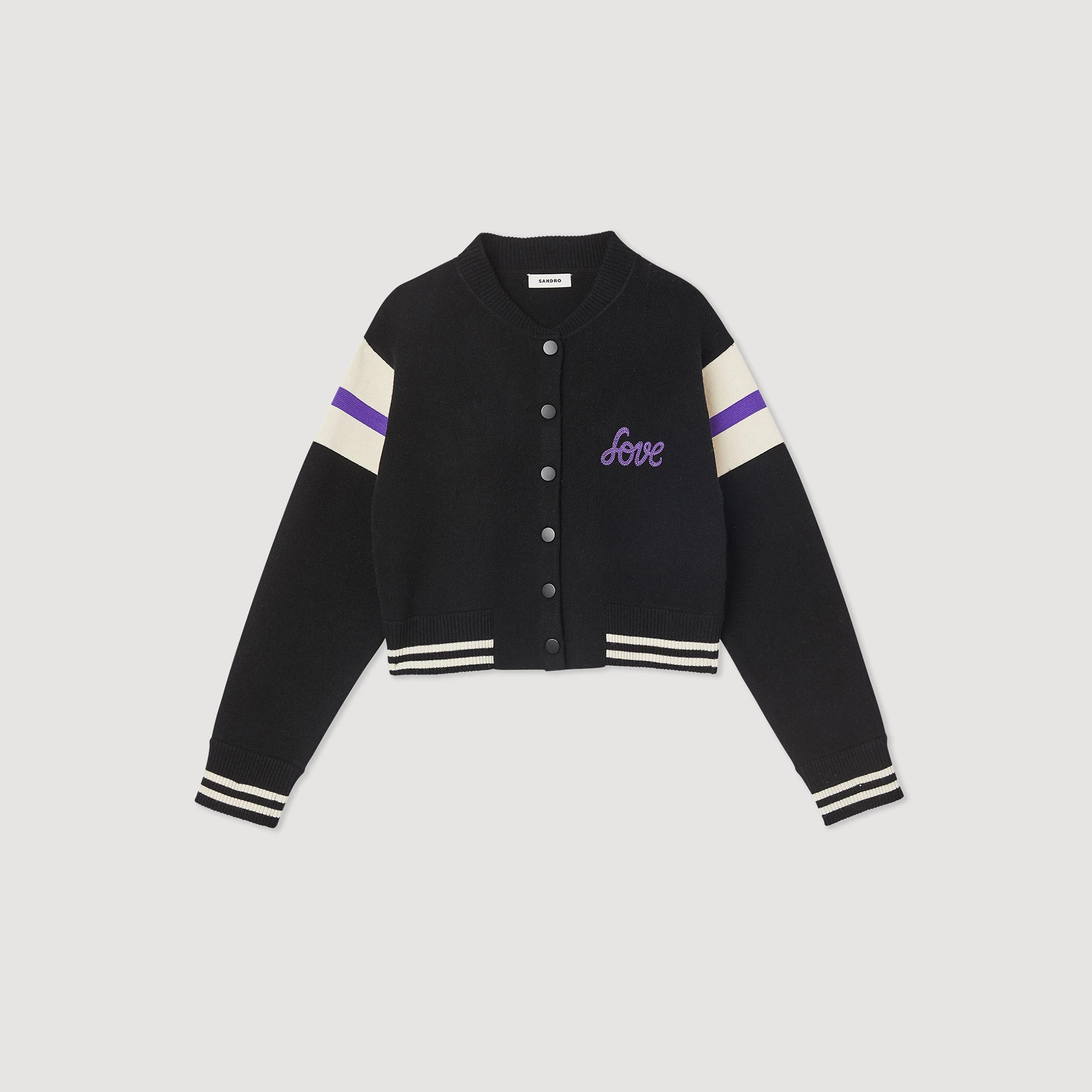 Flash Sale ???? Sandro Knit Teddy-style Cardigan Black ⌛ 7 Flash Sale ???? Sandro Knit Teddy-style Cardigan Black ⌛ - Image 7