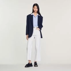 Best Sale ???? Sandro Striped ???? Shirt Light Blue ????