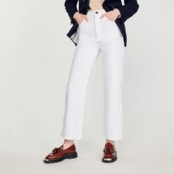 Best deal ???? Sandro Straight-cut ???? Jeans White ???? -Sandro Shop Sandro SFPJE00431 10 V 4