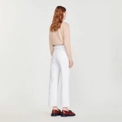 Best deal ???? Sandro Straight-cut ???? Jeans White ???? -Sandro Shop Sandro SFPJE00431 10 V 5