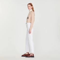 Best deal ???? Sandro Straight-cut ???? Jeans White ???? -Sandro Shop Sandro SFPJE00431 10 V 6