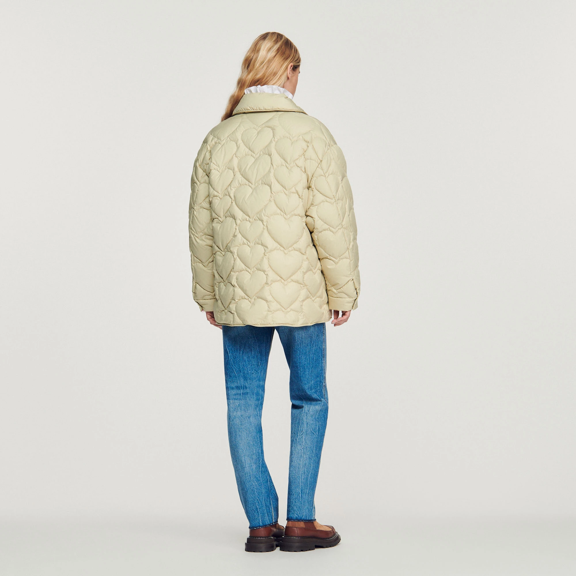 Outlet ???? Sandro Oversized Padded Jacket With Hearts Putty ???? 5 Outlet ???? Sandro Oversized Padded Jacket With Hearts Putty ???? - Image 5