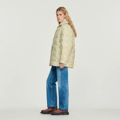 Outlet ???? Sandro Oversized Padded Jacket With Hearts Putty ???? 12 Outlet ???? Sandro Oversized Padded Jacket With Hearts Putty ???? -Sandro Shop Sandro SFPOU00420 17 V 6