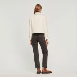 Hot Sale ???? Sandro Short Button-up ???? Coat Ecru ???? 11 Hot Sale ???? Sandro Short Button-up ???? Coat Ecru ???? -Sandro Shop Sandro SFPOU00450 11 V 5