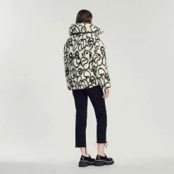 Outlet ???? Sandro Oversized Padded Faux Fur Jacket Ecru ???? 11 Outlet ???? Sandro Oversized Padded Faux Fur Jacket Ecru ???? -Sandro Shop Sandro SFPOU00478 11 V 5
