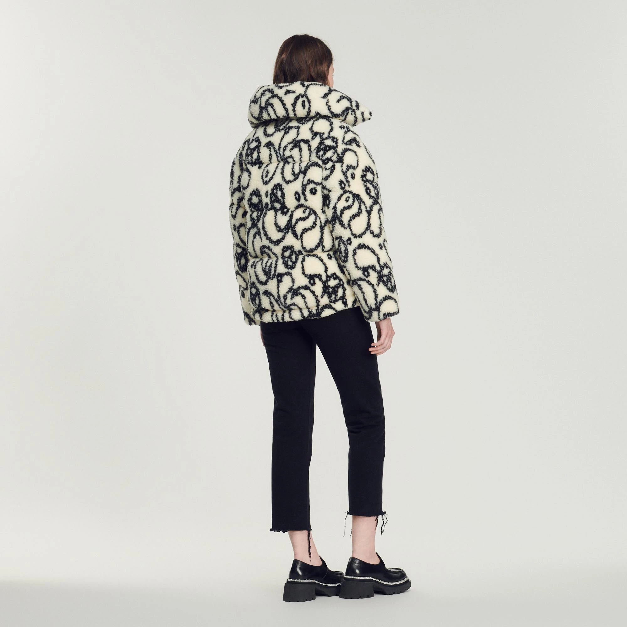 Outlet ???? Sandro Oversized Padded Faux Fur Jacket Ecru ???? 5 Outlet ???? Sandro Oversized Padded Faux Fur Jacket Ecru ???? - Image 5