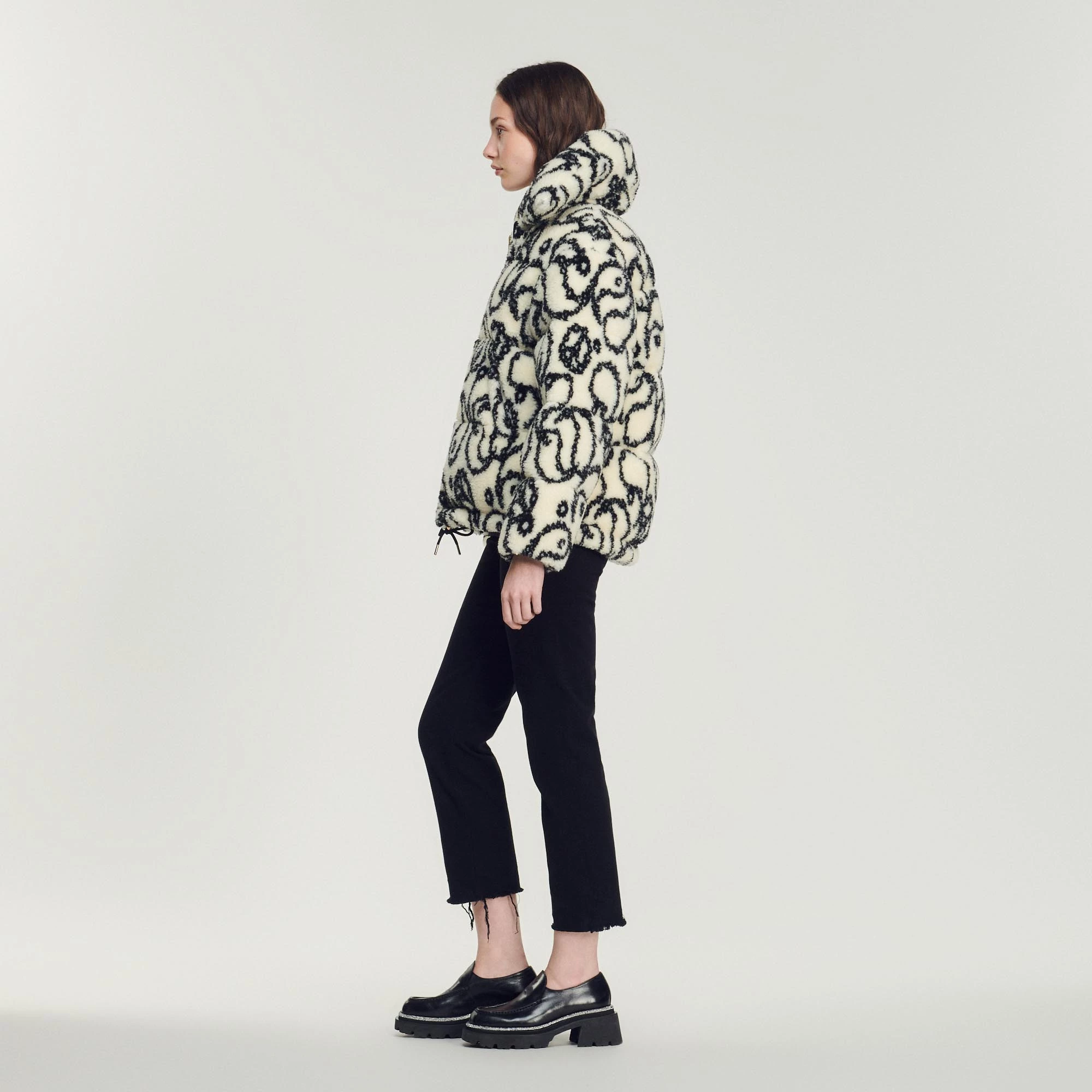 Outlet ???? Sandro Oversized Padded Faux Fur Jacket Ecru ???? 6 Outlet ???? Sandro Oversized Padded Faux Fur Jacket Ecru ???? - Image 6