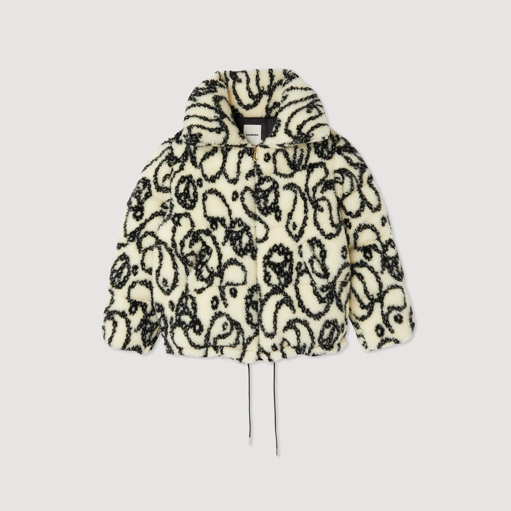 Outlet ???? Sandro Oversized Padded Faux Fur Jacket Ecru ???? 7 Outlet ???? Sandro Oversized Padded Faux Fur Jacket Ecru ???? - Image 7