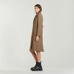 Outlet ???? Sandro Wool Cloth ???? Coat Brown ???? 12 Outlet ???? Sandro Wool Cloth ???? Coat Brown ???? -Sandro Shop Sandro SFPOU00489 G023 V 6