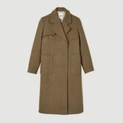 Outlet ???? Sandro Wool Cloth ???? Coat Brown ???? 13 Outlet ???? Sandro Wool Cloth ???? Coat Brown ???? -Sandro Shop Sandro SFPOU00489 G023 V P