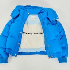 Outlet ???? Sandro Short Padded Jacket With Hood Electric Blue ???? -Sandro Shop Sandro SFPOU00514 D279 V 7