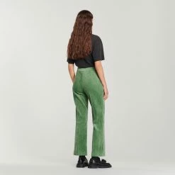 Promo ???? Sandro Corduroy Straight-leg Trousers Olive Green ⌛ 11 Promo ???? Sandro Corduroy Straight-leg Trousers Olive Green ⌛ -Sandro Shop Sandro SFPPA00992 802 V 5