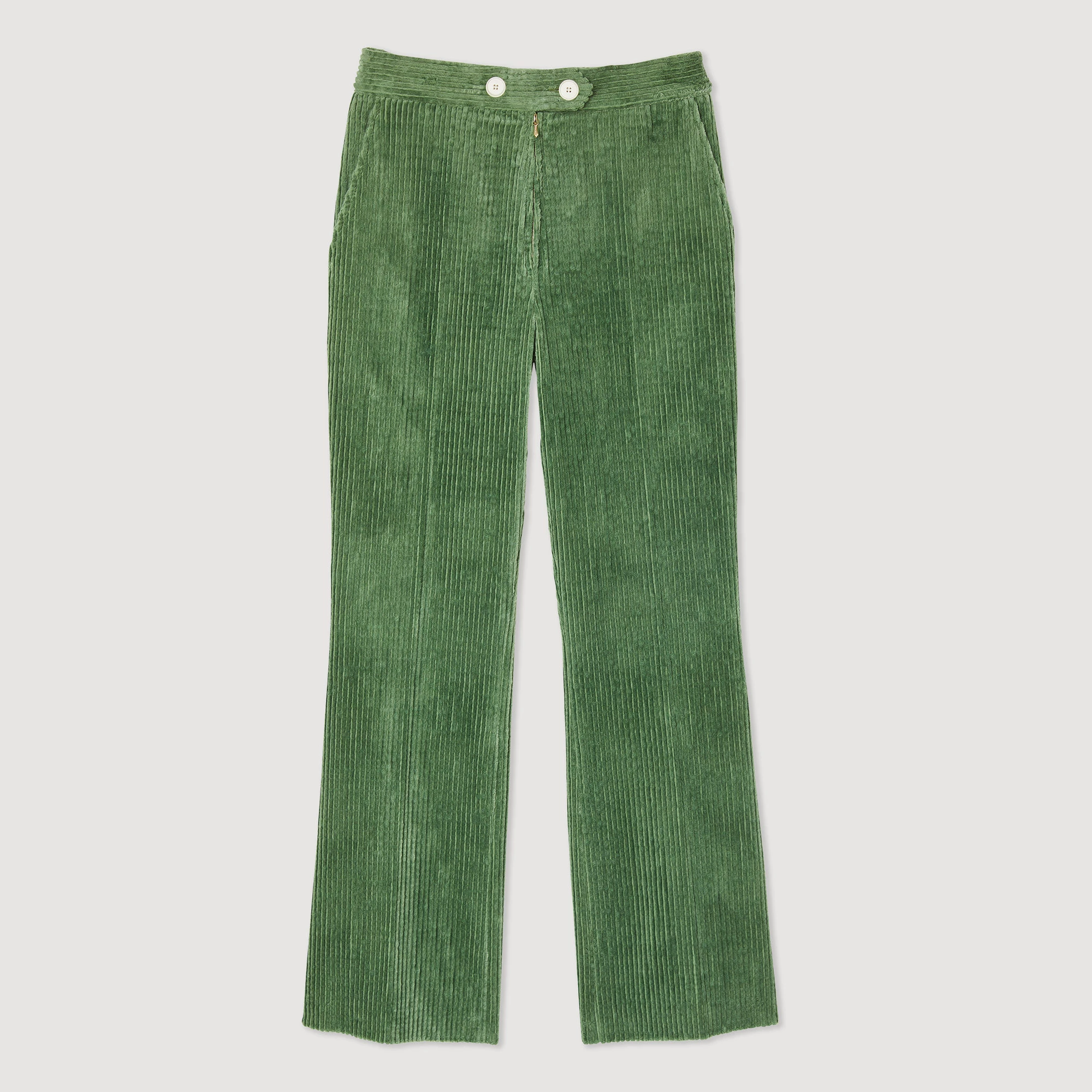 Promo ???? Sandro Corduroy Straight-leg Trousers Olive Green ⌛ 7 Promo ???? Sandro Corduroy Straight-leg Trousers Olive Green ⌛ - Image 7
