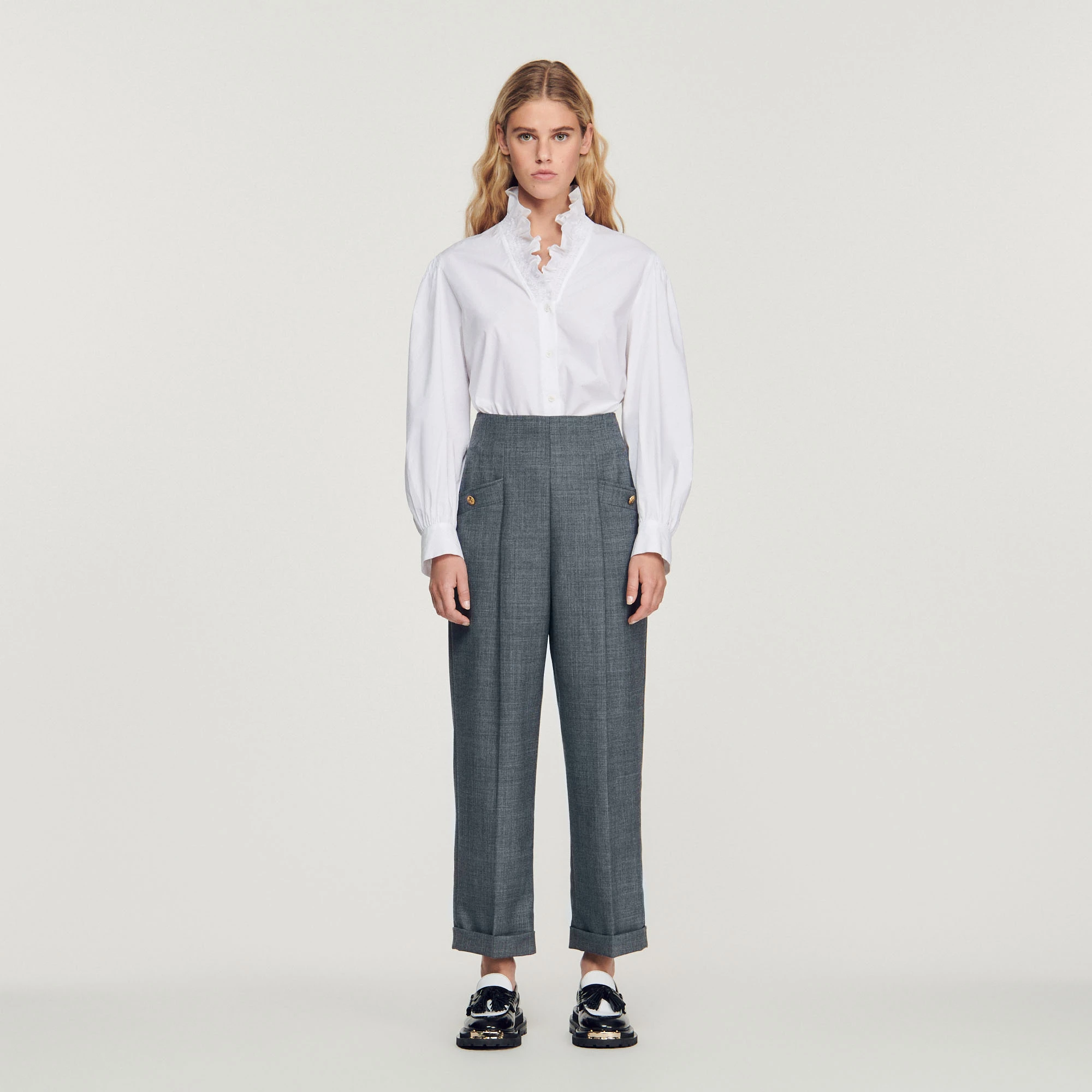 Coupon ???? Sandro High-waisted Trousers Dark Grey ???? 2 Coupon ???? Sandro High-waisted Trousers Dark Grey ???? - Image 2
