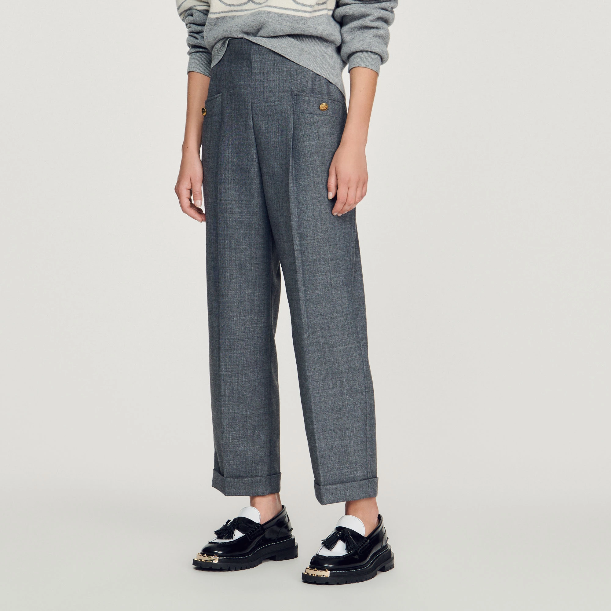 Coupon ???? Sandro High-waisted Trousers Dark Grey ???? 4 Coupon ???? Sandro High-waisted Trousers Dark Grey ???? - Image 4