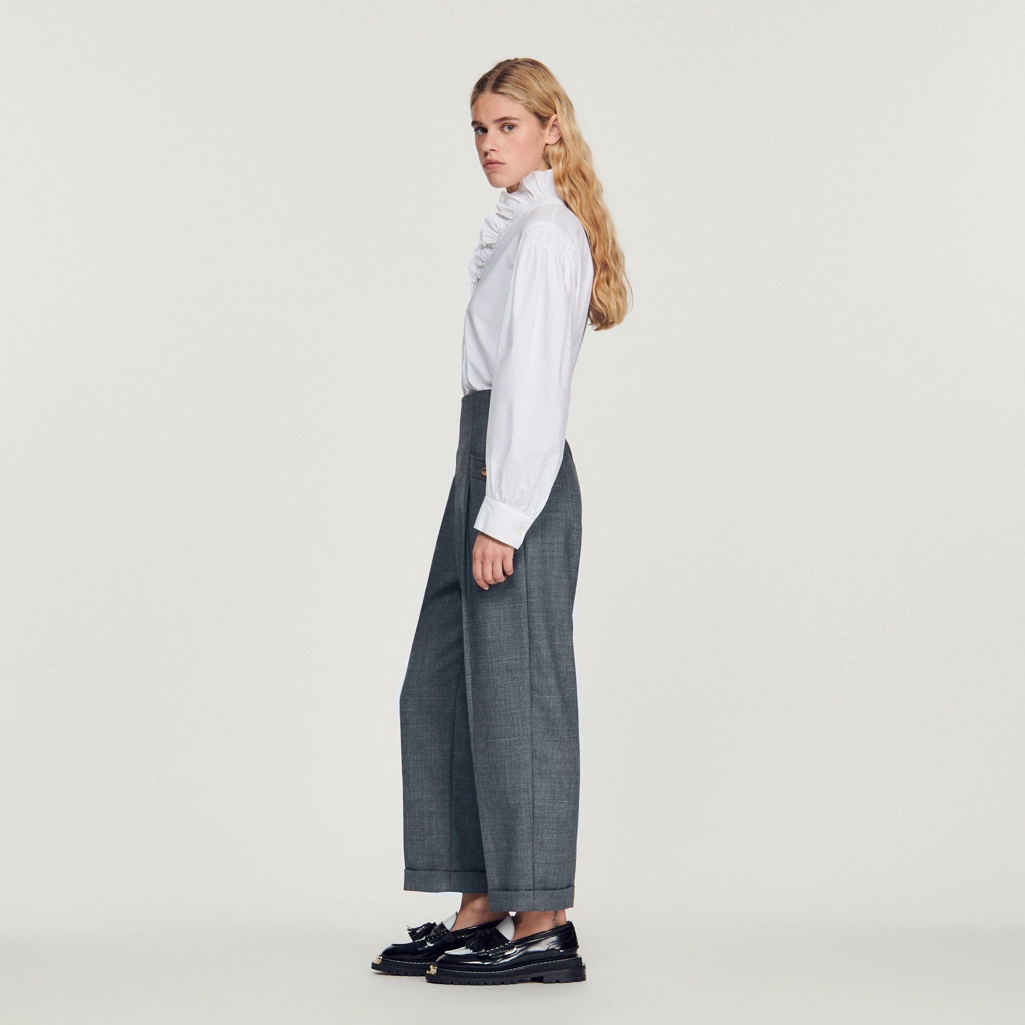 Coupon ???? Sandro High-waisted Trousers Dark Grey ???? 6 Coupon ???? Sandro High-waisted Trousers Dark Grey ???? - Image 6