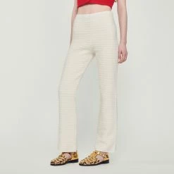 Brand new ???? Sandro Tweed Trousers Ecru ???? -Sandro Shop Sandro SFPPA01084 11 V 3
