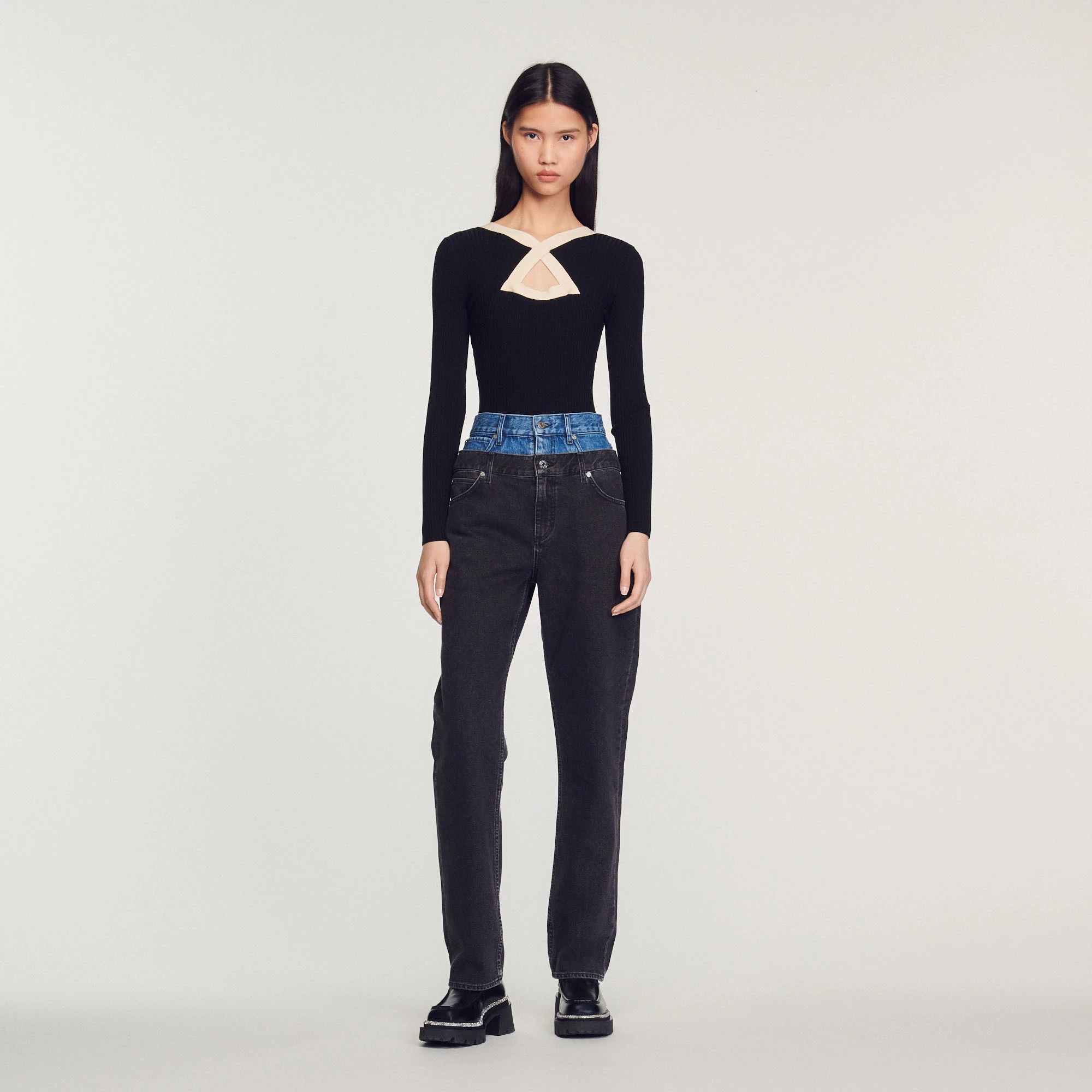 New ???? Sandro Long-sleeved Bodysuit Black ???? 2 New ???? Sandro Long-sleeved Bodysuit Black ???? - Image 2