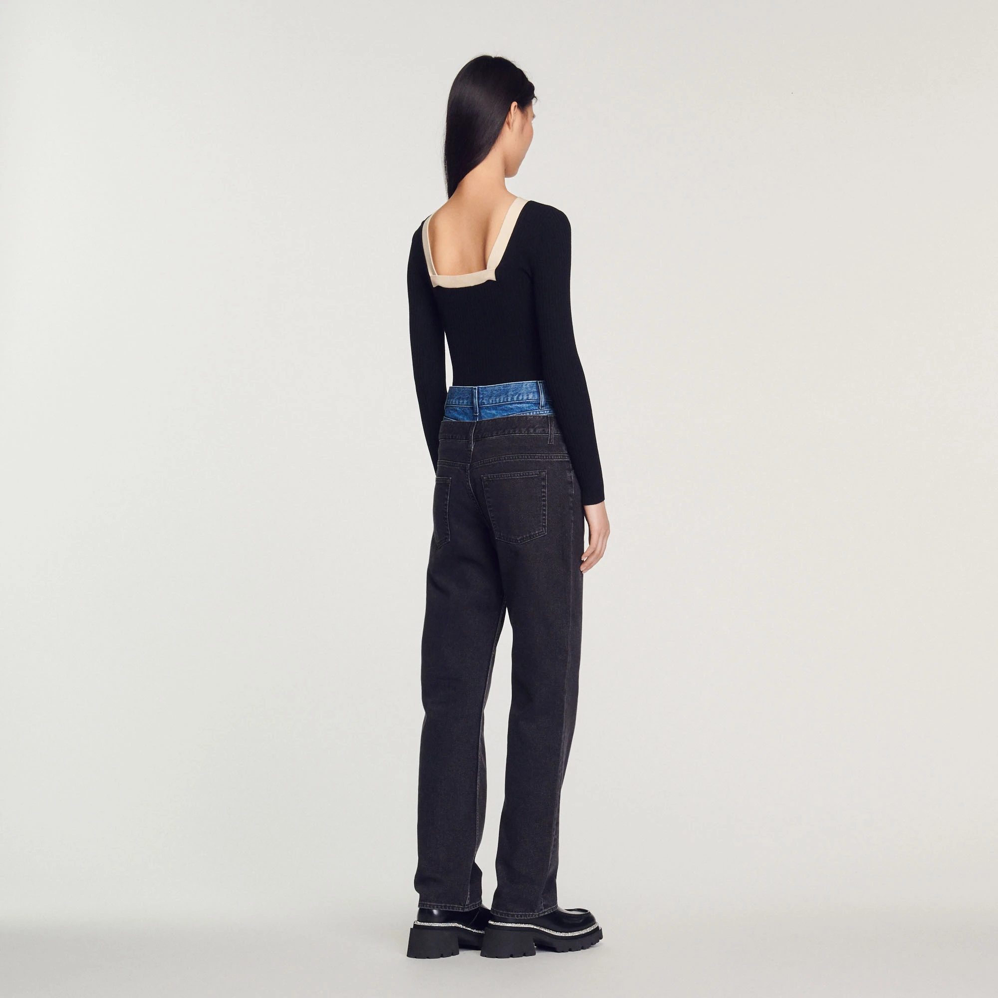 New ???? Sandro Long-sleeved Bodysuit Black ???? 5 New ???? Sandro Long-sleeved Bodysuit Black ???? - Image 5