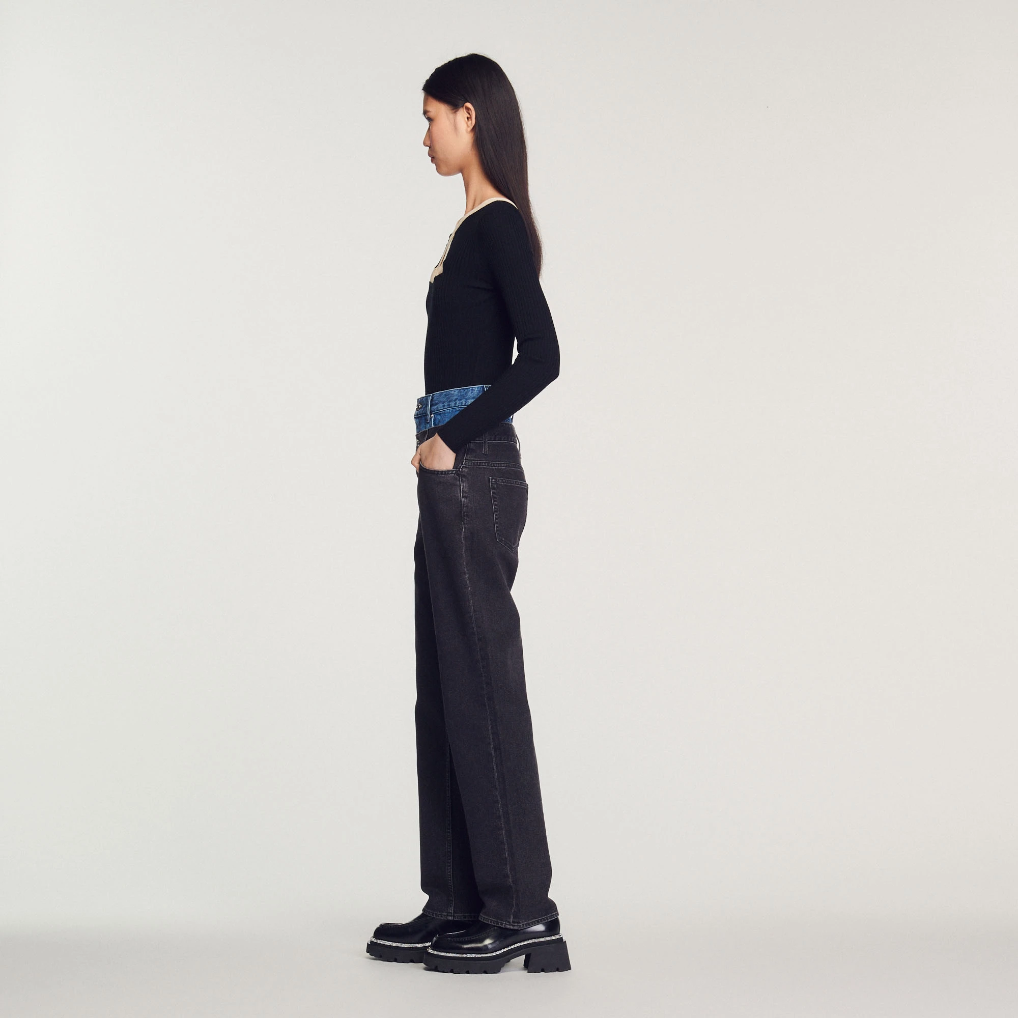 New ???? Sandro Long-sleeved Bodysuit Black ???? 6 New ???? Sandro Long-sleeved Bodysuit Black ???? - Image 6