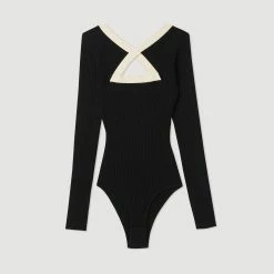 New ???? Sandro Long-sleeved Bodysuit Black ???? 13 New ???? Sandro Long-sleeved Bodysuit Black ???? -Sandro Shop Sandro SFPPU01543 20 V P