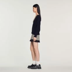 Promo ✨ Sandro Sweater With Contrasting V-neck Black ???? 12 Promo ✨ Sandro Sweater With Contrasting V-neck Black ???? -Sandro Shop Sandro SFPPU01552 20 V 6