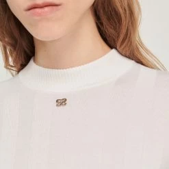 Outlet ???? Sandro Knitted Sweater Ecru ✨ -Sandro Shop Sandro SFPPU01609 11 V 3