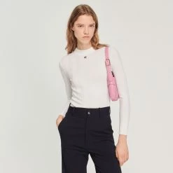 Outlet ???? Sandro Knitted Sweater Ecru ✨ -Sandro Shop Sandro SFPPU01609 11 V 4