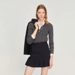 Coupon ???? Sandro Knit Sweater With Jewel Buttons Dark Grey ???? 10 Coupon ???? Sandro Knit Sweater With Jewel Buttons Dark Grey ???? -Sandro Shop Sandro SFPPU01620 240 V 4