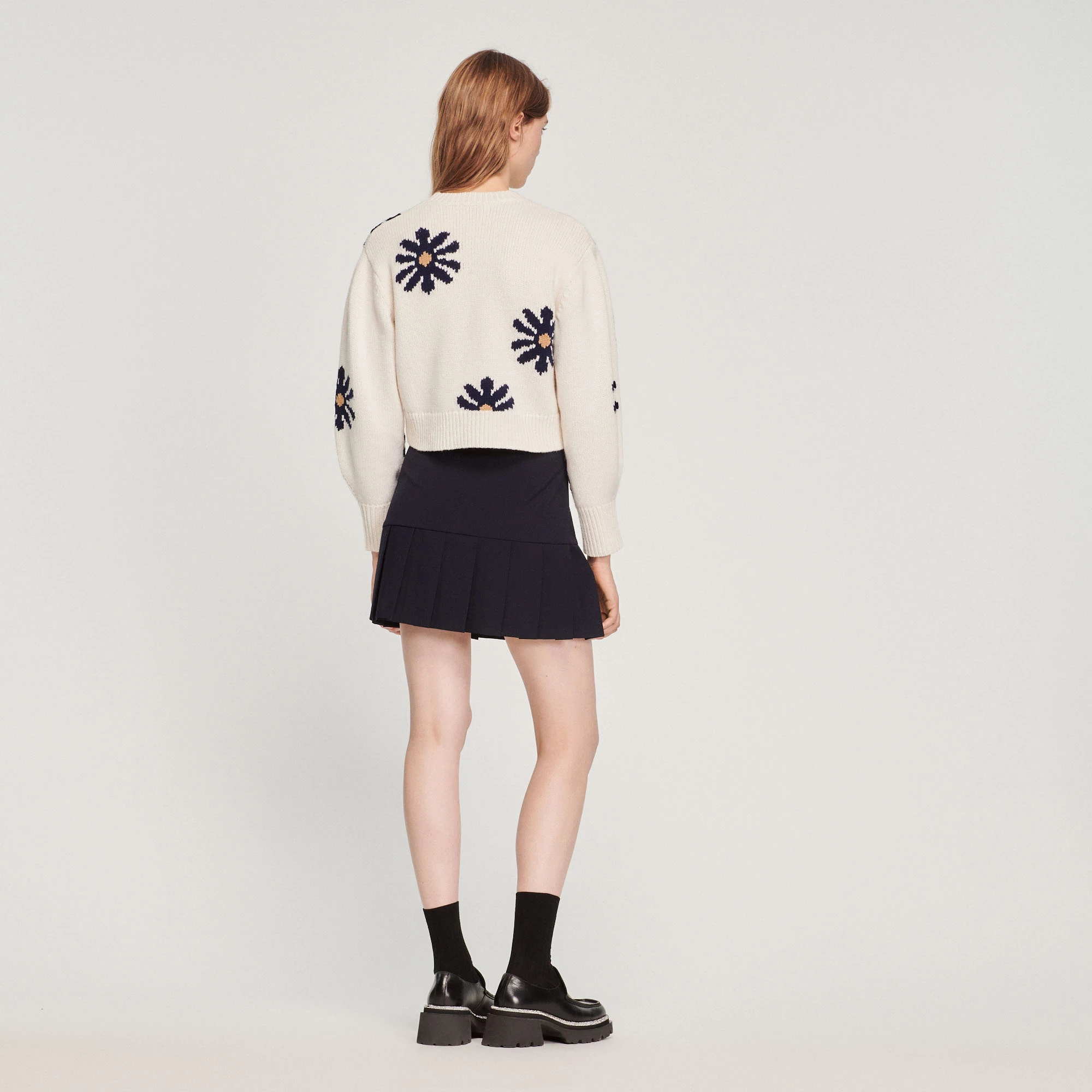 Discount ???? Sandro Floral Knit Sweater Ecru ???? 5 Discount ???? Sandro Floral Knit Sweater Ecru ???? - Image 5