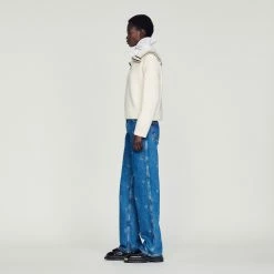 Discount ???? Sandro Sweater With An Open Collar Ecru ⭐ 12 Discount ???? Sandro Sweater With An Open Collar Ecru ⭐ -Sandro Shop Sandro SFPPU01655 11 V 6