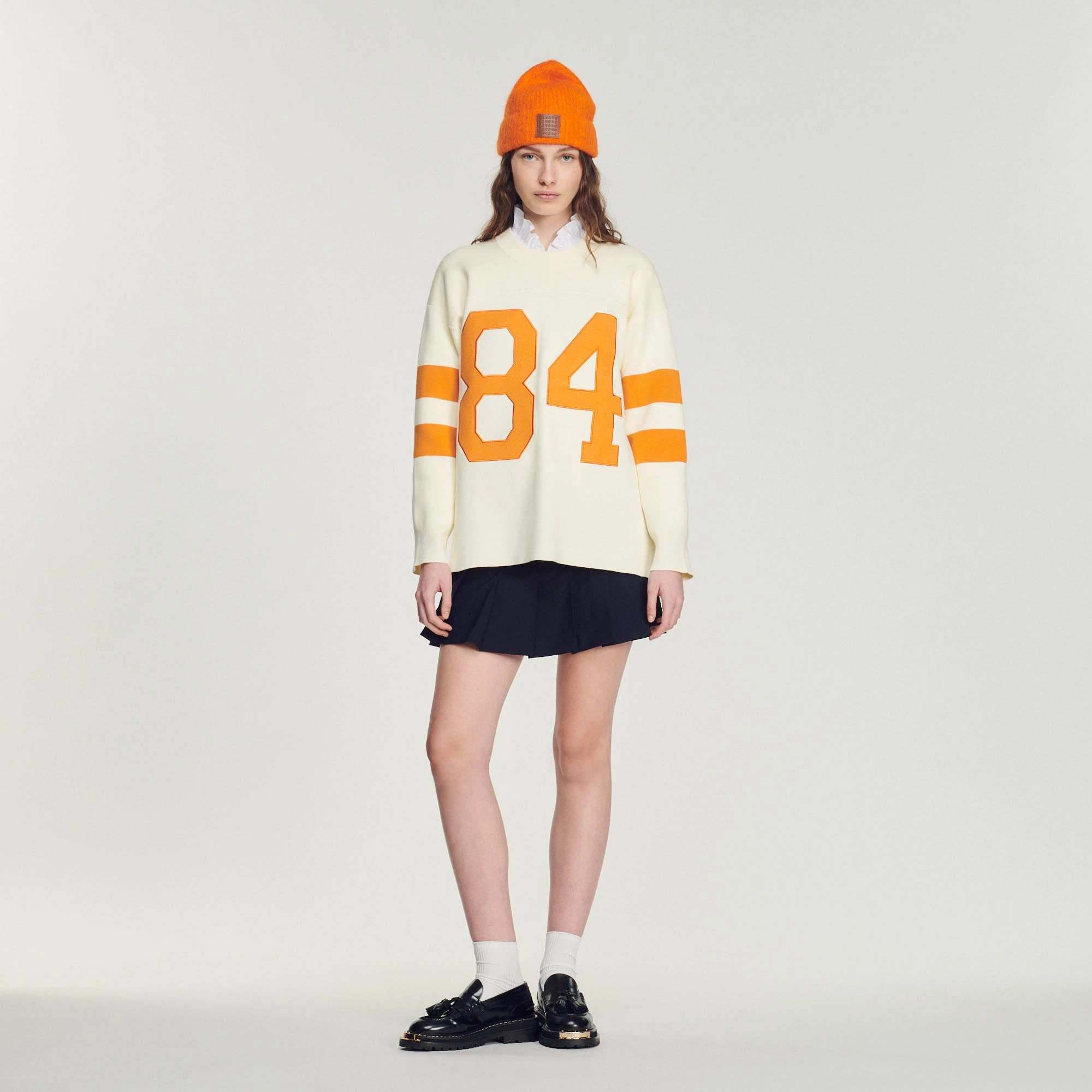 Best Pirce ???? Sandro Knit Sweater With Contrasting Motifs Ecru ⭐ 2 Best Pirce ???? Sandro Knit Sweater With Contrasting Motifs Ecru ⭐ - Image 2