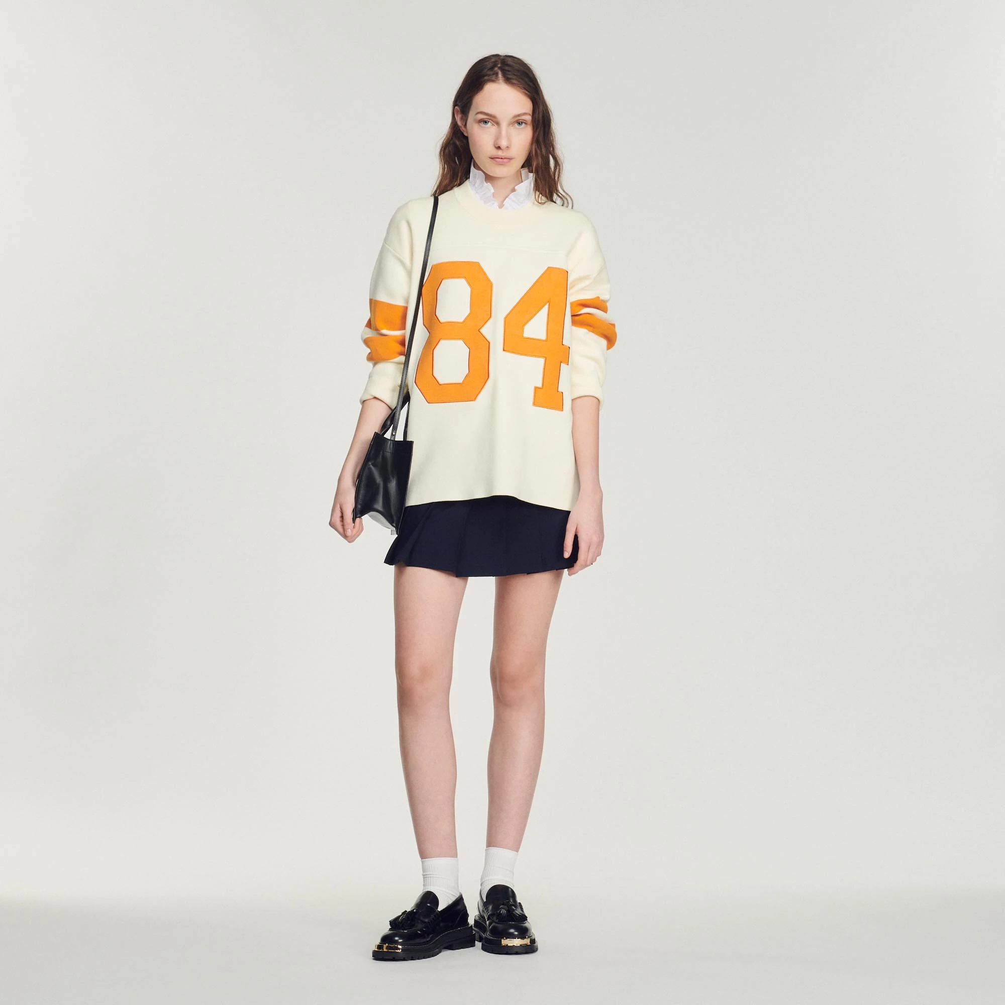 Best Pirce ???? Sandro Knit Sweater With Contrasting Motifs Ecru ⭐ 4 Best Pirce ???? Sandro Knit Sweater With Contrasting Motifs Ecru ⭐ - Image 4