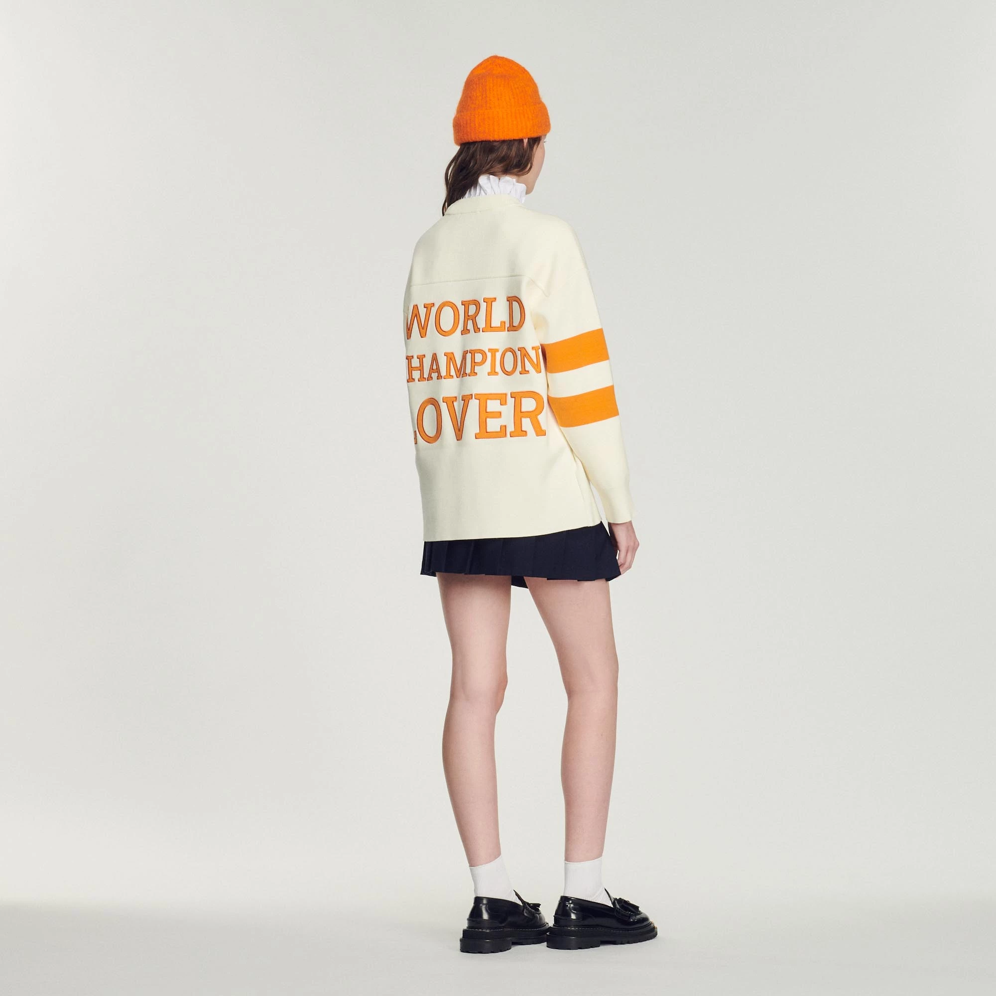 Best Pirce ???? Sandro Knit Sweater With Contrasting Motifs Ecru ⭐ 5 Best Pirce ???? Sandro Knit Sweater With Contrasting Motifs Ecru ⭐ - Image 5