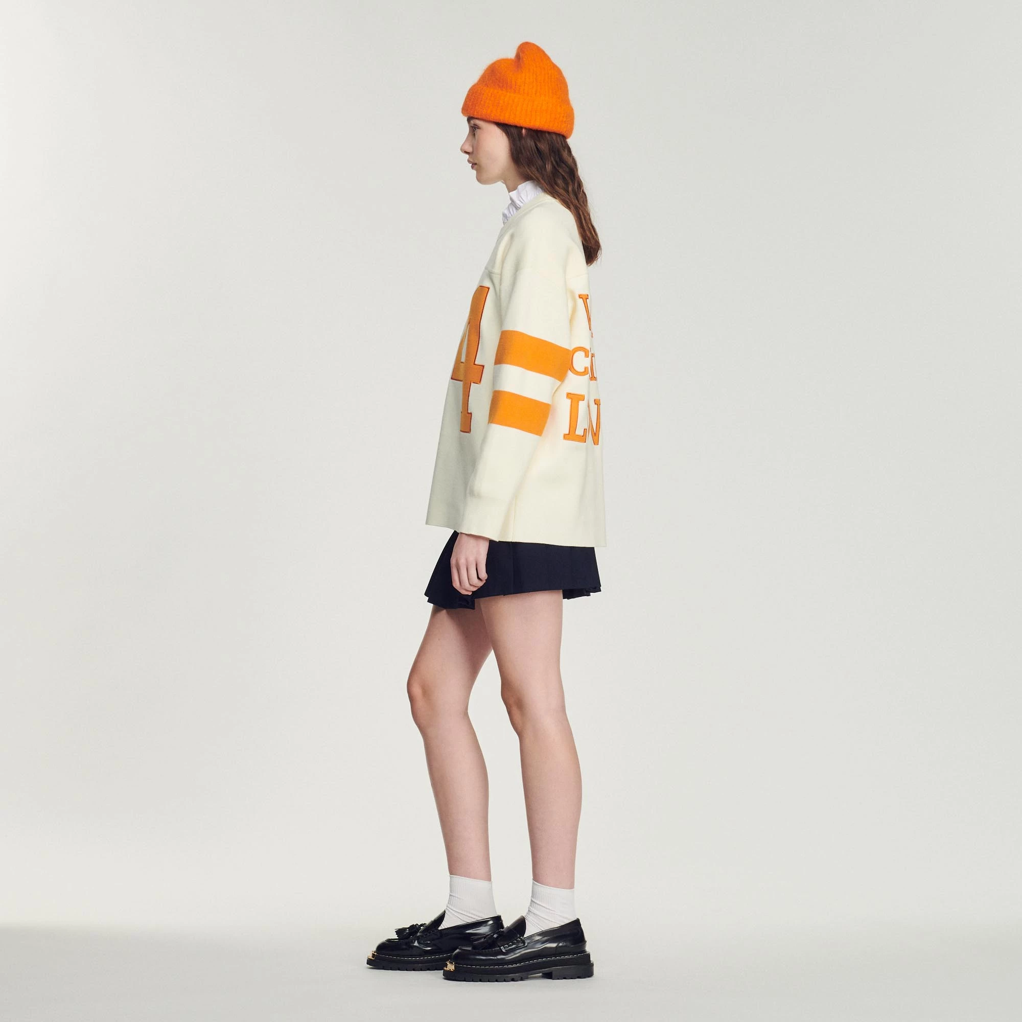 Best Pirce ???? Sandro Knit Sweater With Contrasting Motifs Ecru ⭐ 6 Best Pirce ???? Sandro Knit Sweater With Contrasting Motifs Ecru ⭐ - Image 6