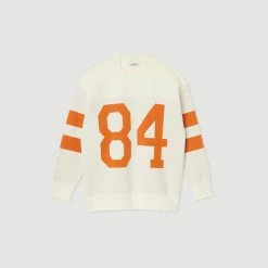 Best Pirce ???? Sandro Knit Sweater With Contrasting Motifs Ecru ⭐ 13 Best Pirce ???? Sandro Knit Sweater With Contrasting Motifs Ecru ⭐ -Sandro Shop Sandro SFPPU01720 11 V P