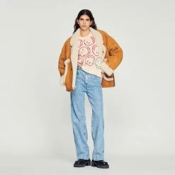 Brand new ???? Sandro Smiley© Sweater Ecru ✨