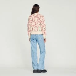 Brand new ???? Sandro Smiley© Sweater Ecru ✨ -Sandro Shop Sandro SFPPU01725 11 V 5