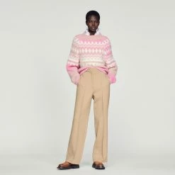 Promo ✨ Sandro Chunky Knit Sweater Pink ????