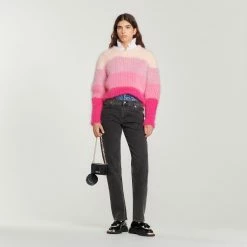 Flash Sale ???? Sandro Chunky Knit Sweater Pink ???? -Sandro Shop Sandro SFPPU01734 60 V 4