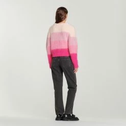 Flash Sale ???? Sandro Chunky Knit Sweater Pink ???? -Sandro Shop Sandro SFPPU01734 60 V 5